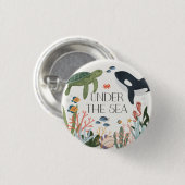 Onder het Zee Baby shower of verjaardagsfeestgunst Ronde Button 3,2 Cm (Voorkant /achterkant)