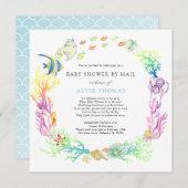 Onder het Zee Baby shower per post Kaart (Voorkant / Achterkant)