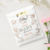 Onder het Zee Baby shower Pink Boho Ocean Bedankzakje (Gezegeld)