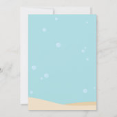 Onder het Zee Baby shower Price Game in Pink Kaart (Achterkant)