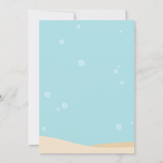 Onder het Zee Baby shower Price Game in Pink Kaart (Achterkant)