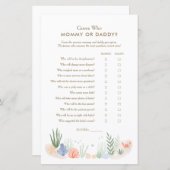 Onder het Zee Baby shower raad eens wie mama of pa (Voorkant / Achterkant)