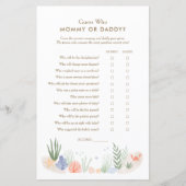 Onder het Zee Baby shower raad eens wie mama of pa (Voorkant)