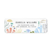 Onder het Zee Baby shower retouradres Etiket (Voorkant)