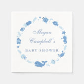 Onder het Zee Baby shower servetten (Voorkant)