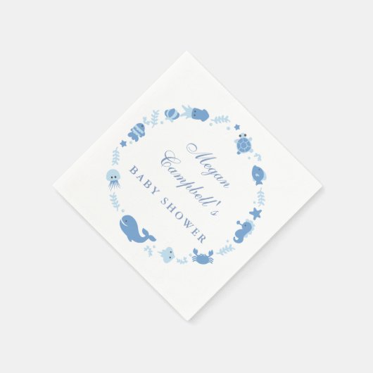 Onder het Zee Baby shower servetten (Hoek)