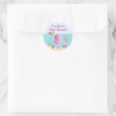 Onder het Zee Baby shower Sticker Roze & Paarse (Tas)