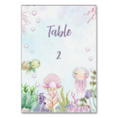 Onder het Zee Baby shower tafel nummer teken Kaart (Voorkant)