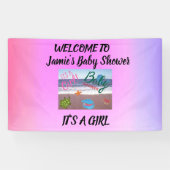 Onder het Zee Baby shower: Verwelkoming van ons me Spandoek (Horizontaal)