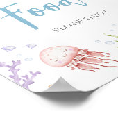 Onder het Zee Baby shower Voedsel Poster (Hoek)