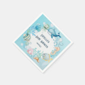 Onder het Zee Baby shower voor jongen Servet (Hoek)