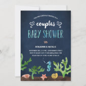 Onder het Zee | Baby shower voor paren Kaart (Voorkant)
