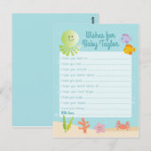 Onder het Zee Baby shower Woorden van Advies Kaart (Voorkant / Achterkant)
