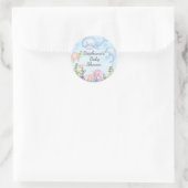 Onder het Zee Baby shower wordt een positieve stic Ronde Sticker (Tas)