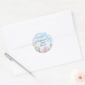 Onder het Zee Baby shower wordt een positieve stic Ronde Sticker (Envelop)