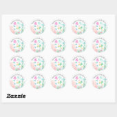 Onder het Zee Baby shower wordt een positieve stic Ronde Sticker (Vel)
