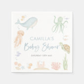 Onder het Zee Baby shower Zee Servet (Voorkant)