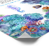 Onder het Zee Baby shower zeg niet baby Poster (Hoek)