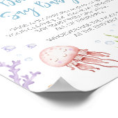 Onder het Zee Baby shower zeg niet Baby Poster (Hoek)