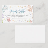 Onder het Zee Baby showers luier Raffle Informatiekaartje (Voorkant / Achterkant)