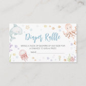 Onder het Zee Baby showers luier Raffle Informatiekaartje (Voorkant)