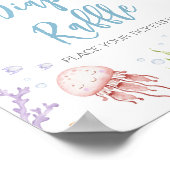 Onder het Zee Baby showers luier Raffle Poster (Hoek)