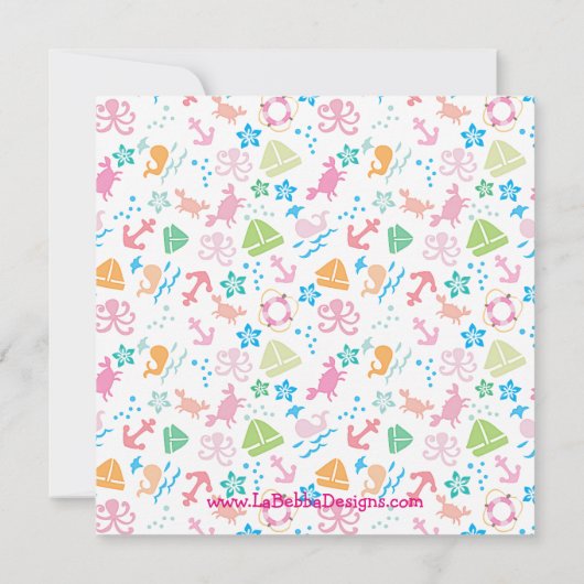 Onder het Zee Baby Sip and See Kaart (Achterkant)