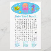 Onder het zee Baby word scramble game (Voorkant)