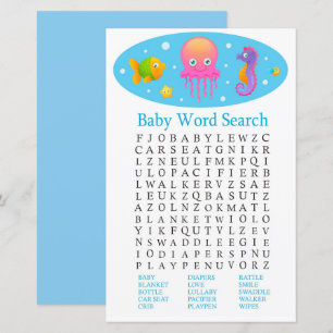 Onder het zee Baby word scramble game