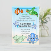 Onder het Zee | Baby Zee Scheppen Baby shower Kaart (Staand voorkant)