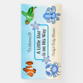 Onder het Zee | Baby Zee Scheppen Baby shower Spandoek (Verticaal)