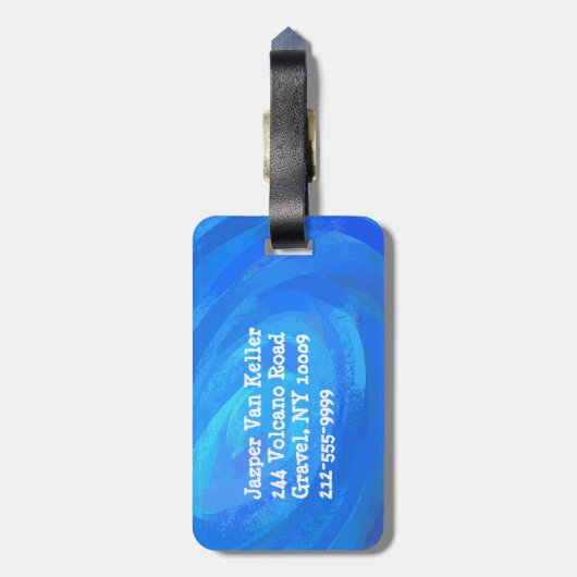 Onder het Zee Bagagelabel (Achterkant verticaal)