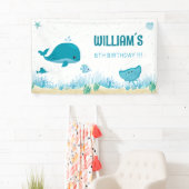 Onder het Zee Banner, Ocean Birthday Banner (Insitu)
