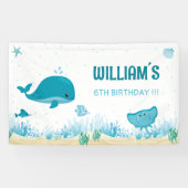 Onder het Zee Banner, Ocean Birthday Banner (Horizontaal)