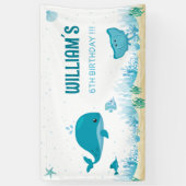 Onder het Zee Banner, Ocean Birthday Banner (Verticaal)