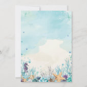 Onder het Zee Beach Shells Corals Bat Mitzvah Kaart (Achterkant)