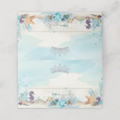 Onder het Zee Beach Sweet 16 Quinceañera XV Plaatskaartje (Buitenkant ongevouwen)