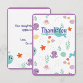 Onder het Zee Bedankkaart (Voorkant / Achterkant)