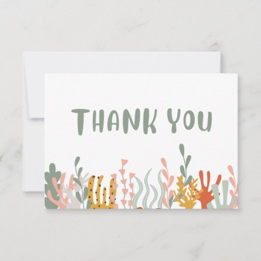 Onder het Zee bedankpas Bedankkaart (Voorkant)