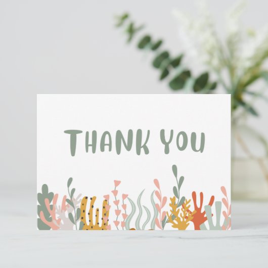 Onder het Zee bedankpas Bedankkaart (Staand voorkant)