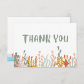 Onder het Zee bedankpas Bedankkaart (Voorkant / Achterkant)