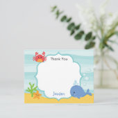 Onder het Zee bedankpas (jongens) Bedankkaart (Staand voorkant)