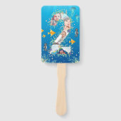 Onder het Zee Big 2nd Birthday Photo Collage Handwaaier (Voorkant)