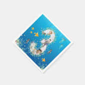 Onder het Zee Big 3rd Birthday Photo Collage Servet (Hoek)