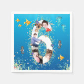 Onder het Zee Big 6th Birthday Photo Collage Servet (Voorkant)