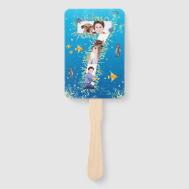 Onder het Zee Big 7th Birthday Photo Collage Handwaaier