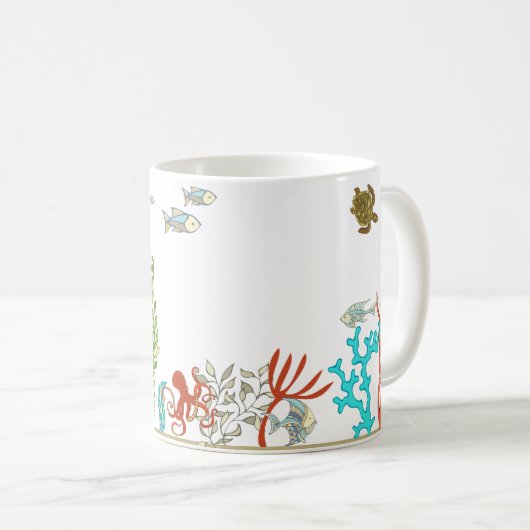 Onder het Zee Biome Koffiemok (Voorkant rechts)