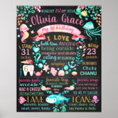 Onder het zee "Birthday"-bord Poster (Voorkant)