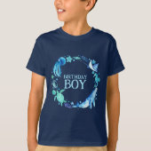 Onder het Zee Birthday Boy Waterverf Ocean T-shirt (Voorkant)