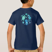 Onder het Zee Birthday Boy Waterverf Ocean T-shirt (Achterkant)